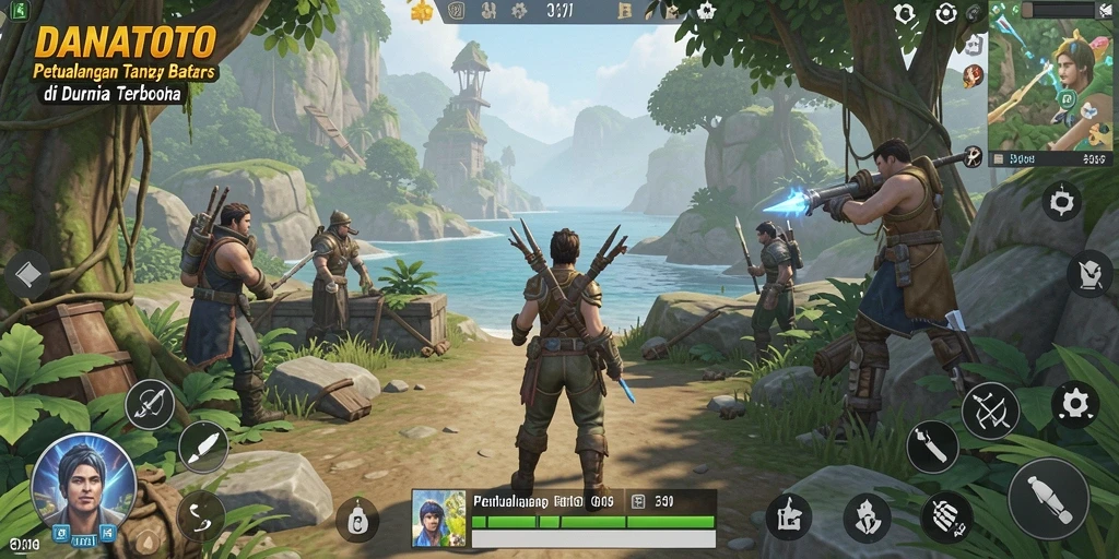 Tangkapan layar utama DANATOTO menampilkan dunia yang luas dan gameplay yang menarik.