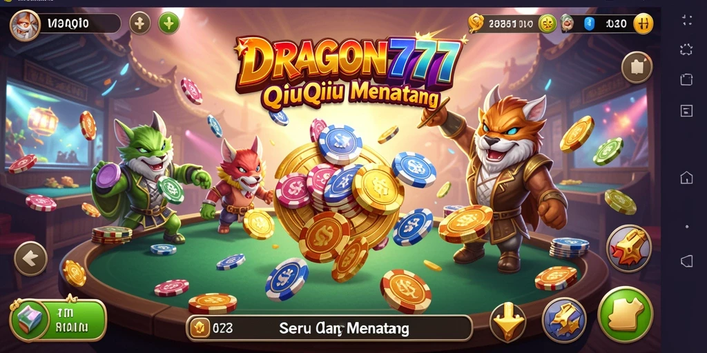 Tampilan gameplay QiuQiu yang seru dan menantang di DRAGON777.
