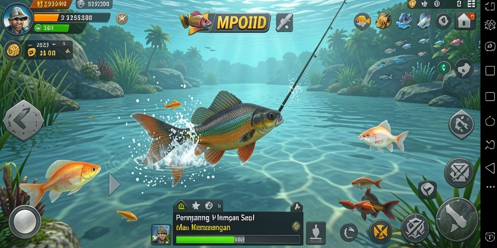 Tangkapan ikan yang beragam dalam gameplay MPOID.
